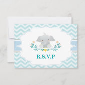Elephant Baby shower RSVP-kaart RSVP Kaartje (Voorkant)