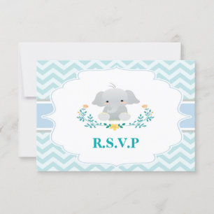Elephant Baby shower RSVP-kaart RSVP Kaartje