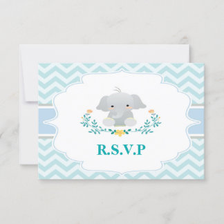 Elephant Baby shower RSVP-kaart RSVP Kaartje