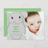 Elephant Baby shower Safari Briefkaart (Voorkant / Achterkant)
