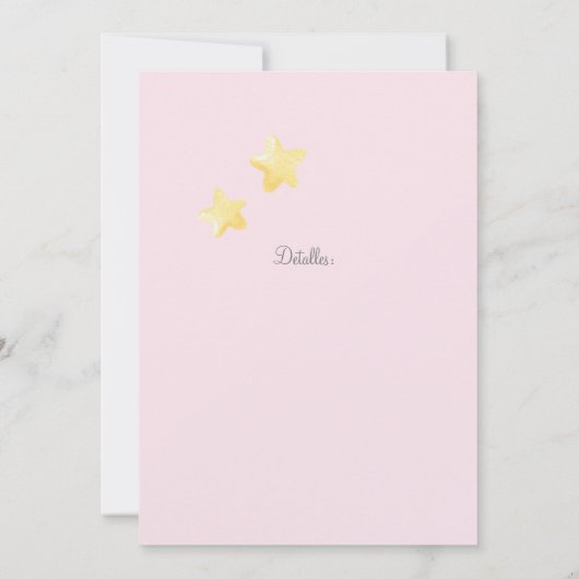 Elephant Baby shower Spaans Uitnodiging (Achterkant)