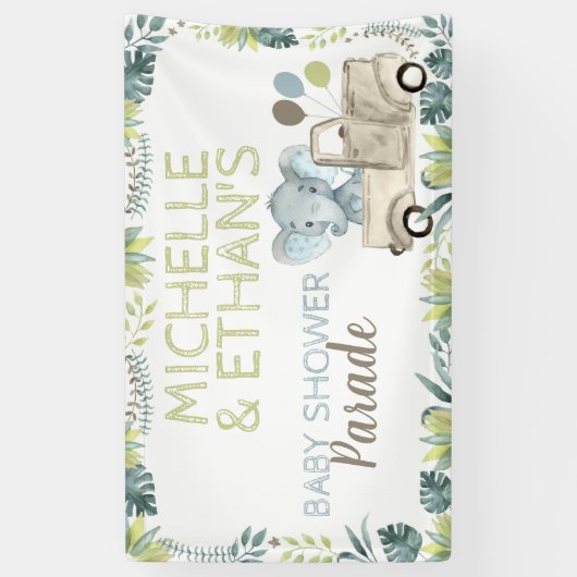 Elephant Baby shower Spandoek (Verticaal)