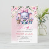 Elephant Baby shower Sweet Little Peanut Garden Kaart (Staand voorkant)