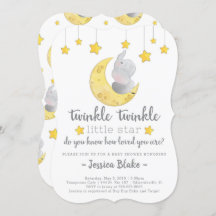 Elephant Baby shower "Twinkle Twinkle Little Star"