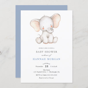 Elephant Baby shower-uitnodiging Kaart