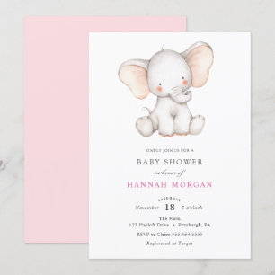 Elephant Baby shower-uitnodiging Kaart