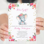 Elephant baby shower-uitnodiging kaart