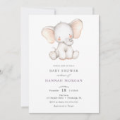 Elephant Baby shower-uitnodiging Kaart (Voorkant)