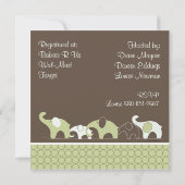 Elephant Baby Shower-uitvindingen voor games Kaart (Achterkant)