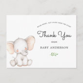 Elephant Baby shower via Mail Hartelijk dank Briefkaart (Voorkant)