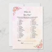 Elephant Baby shower Wat zit er in je paardenspel Kaart (Voorkant)