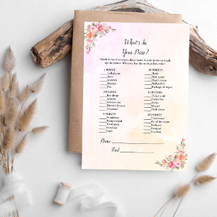 Elephant Baby shower Wat zit er in je paardenspel Kaart