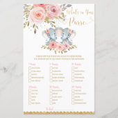 Elephant Baby shower Wat zit er in je Purse Game (Voorkant)