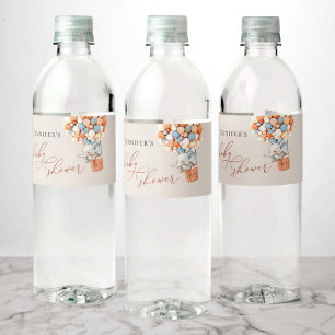 Elephant Baby shower Water Fles Etiket