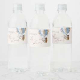 Elephant Baby shower Water Fles Etiket