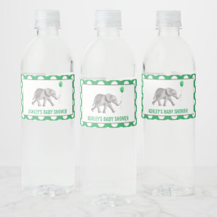 Elephant Baby shower Water Fleslabels Waterfles Etiket