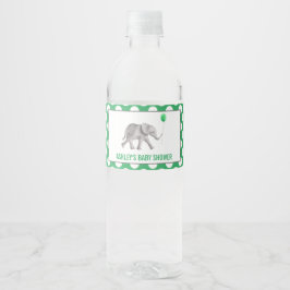 Elephant Baby shower Water Fleslabels Waterfles Etiket