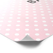 Elephant Baby shower Welkom Sign Pink Girl Poster (Hoek)