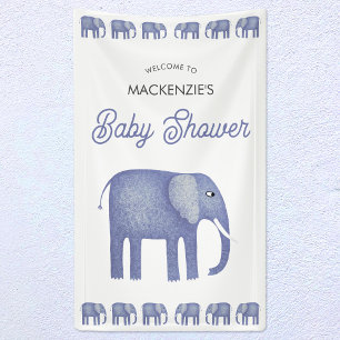 Elephant Baby shower Welkom Spandoek