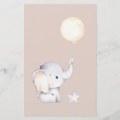 Elephant Baby shower wenst Baby (Achterkant)