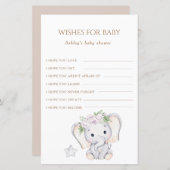 Elephant Baby shower wenst Baby (Voorkant / Achterkant)