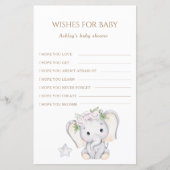 Elephant Baby shower wenst Baby (Voorkant)