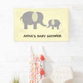 Elephant Baby Shower - Yellow and Gray Spandoek (Insitu)