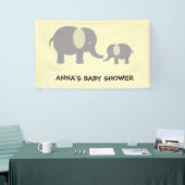Elephant Baby Shower - Yellow and Gray Spandoek (Beurs)