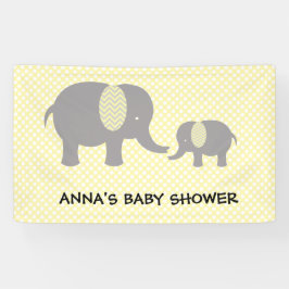 Elephant Baby Shower - Yellow and Gray Spandoek