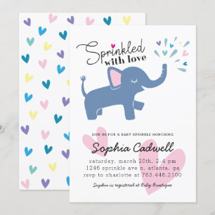 Elephant Baby Sprinkle Kaart