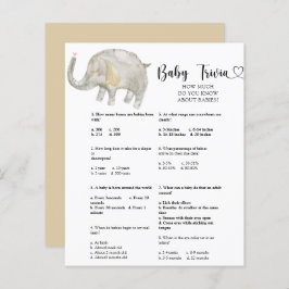 Elephant Baby Trivia | BABY SHOWER