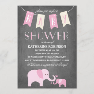 Elephant Baby Uitnodiging tot Baby shower