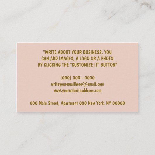 Elephant Baby Visitekaartje (Achterkant)