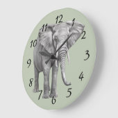 Elephant Background Grote Klok (Hoek)