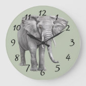Elephant Background Grote Klok (Voorkant)