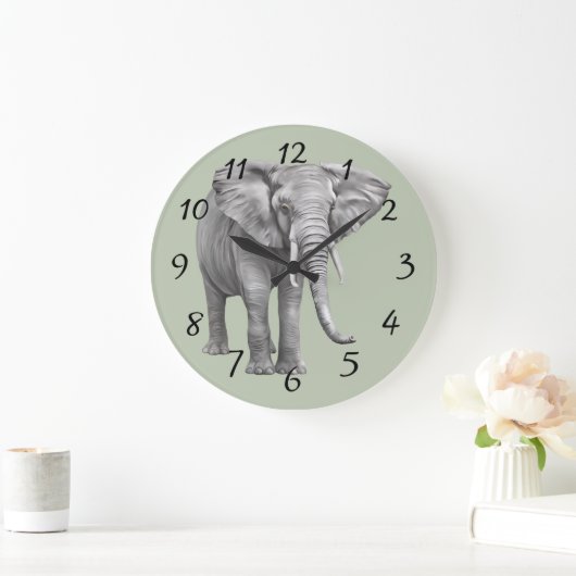 Elephant Background Grote Klok (Huis)