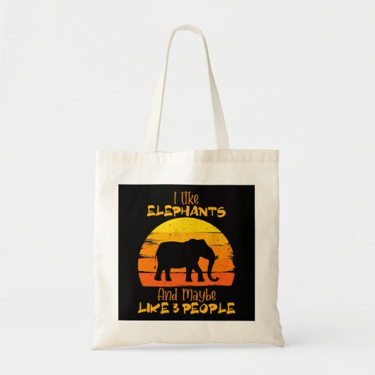 Elephant Bag, Cute Elephant Bag, Tote Bag (Voorkant)