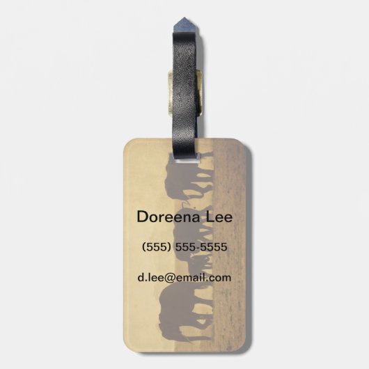 Elephant Bagagelabel (Achterkant verticaal)