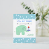 Elephant Balancing Act Baby shower Kaart (Staand voorkant)