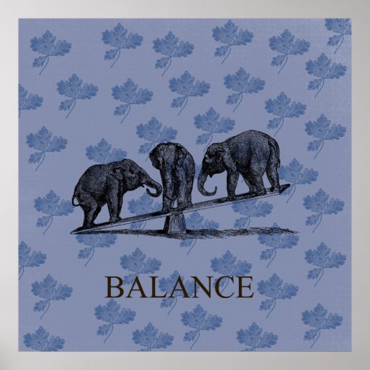 Elephant-balans Poster (Voorkant)