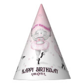 Elephant Ballerina Dance Birthday Feesthoedjes (Voorkant)