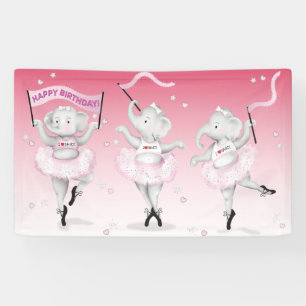 Elephant Ballerina Dance Birthday Spandoek