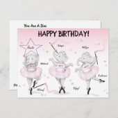Elephant Ballerina Dance Overweging Briefkaart (Voorkant / Achterkant)