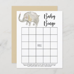 Elephant ballon - Baby shower bingo