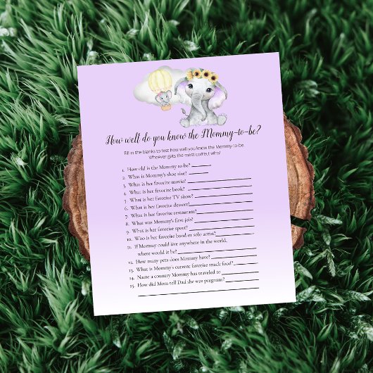 Elephant-ballon je kent mam2Be Paars Baby