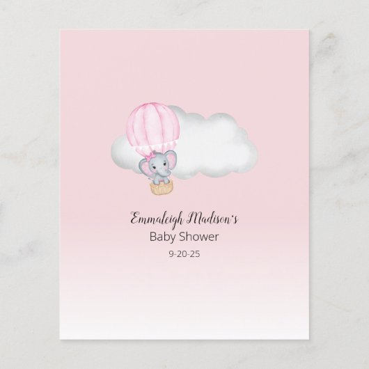 Elephant-ballon weet je dat mam-2-be Baby game (Achterkant)