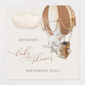 Elephant-ballonlabels voor Baby shower Labels (Design 1)