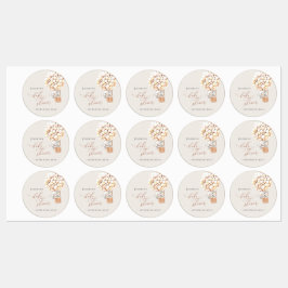 Elephant-ballonlabels voor Baby shower Labels