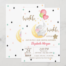 Elephant, ballonnen, Twinkle Little Star Baby show Kaart