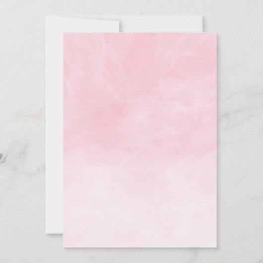 Elephant-ballonnen van Cute Girl rijden op Baby sh Bedankkaart (Achterkant)